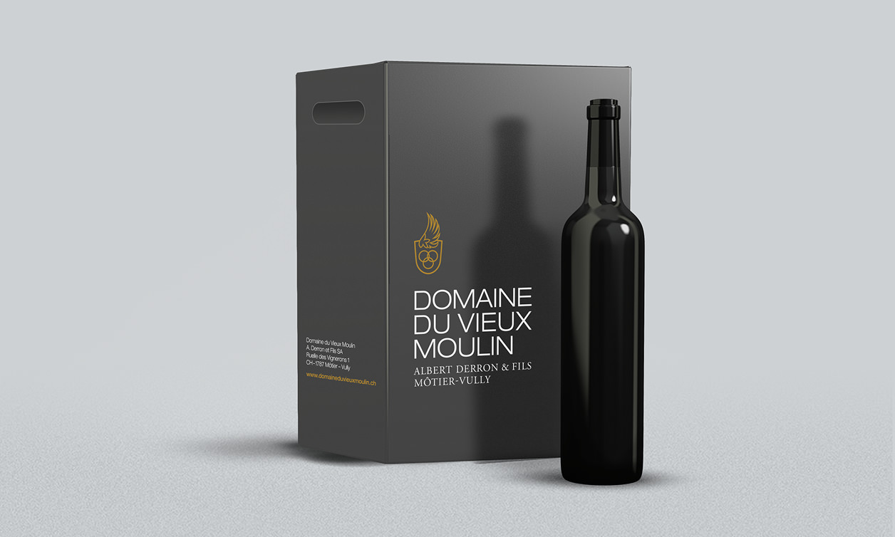 Domaine du Vieux Moulin packaging vin vully